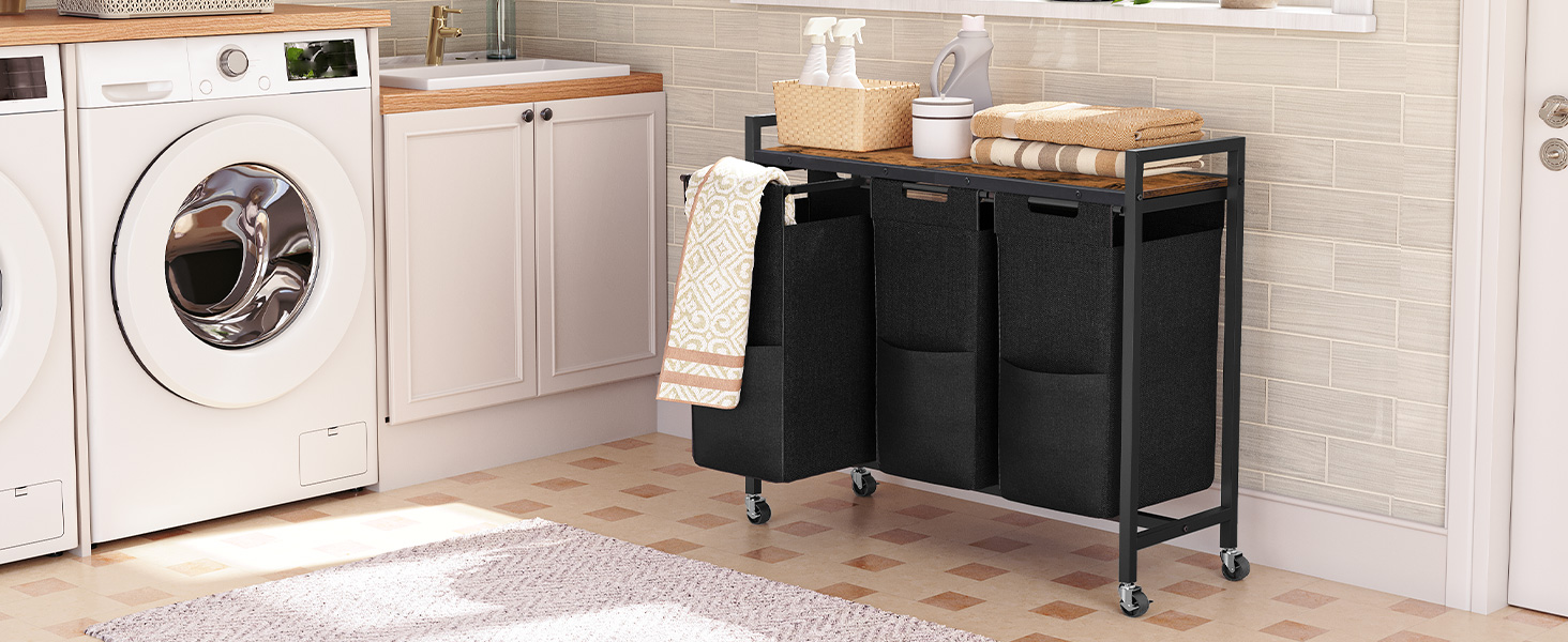 【送料無料】Laundry Wide Rack 萩原スリーアイ HAGIHARA ランドリーラック RAN-2428WH ホワイト 幅